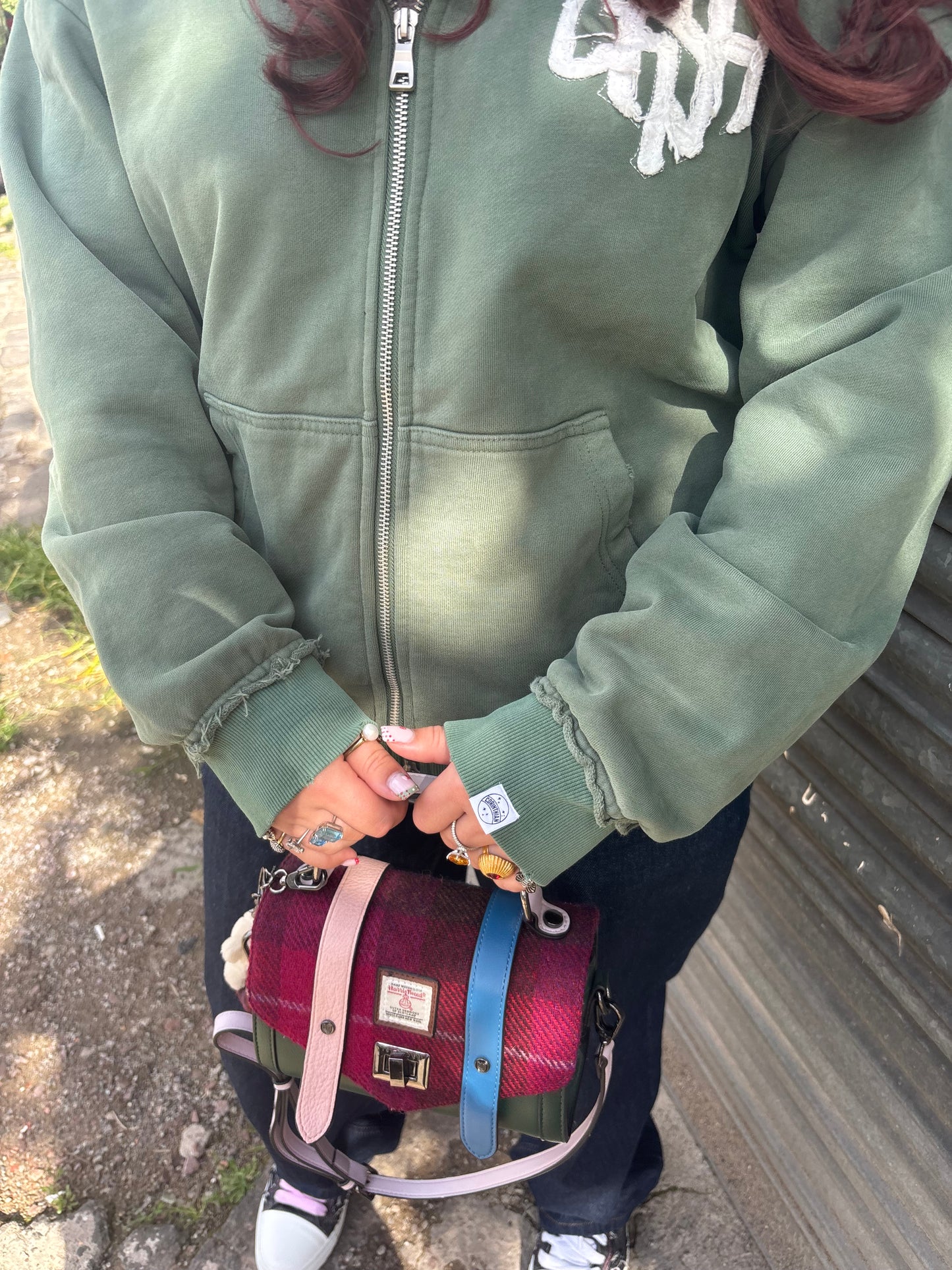 Distressed Hoodie-MOSS