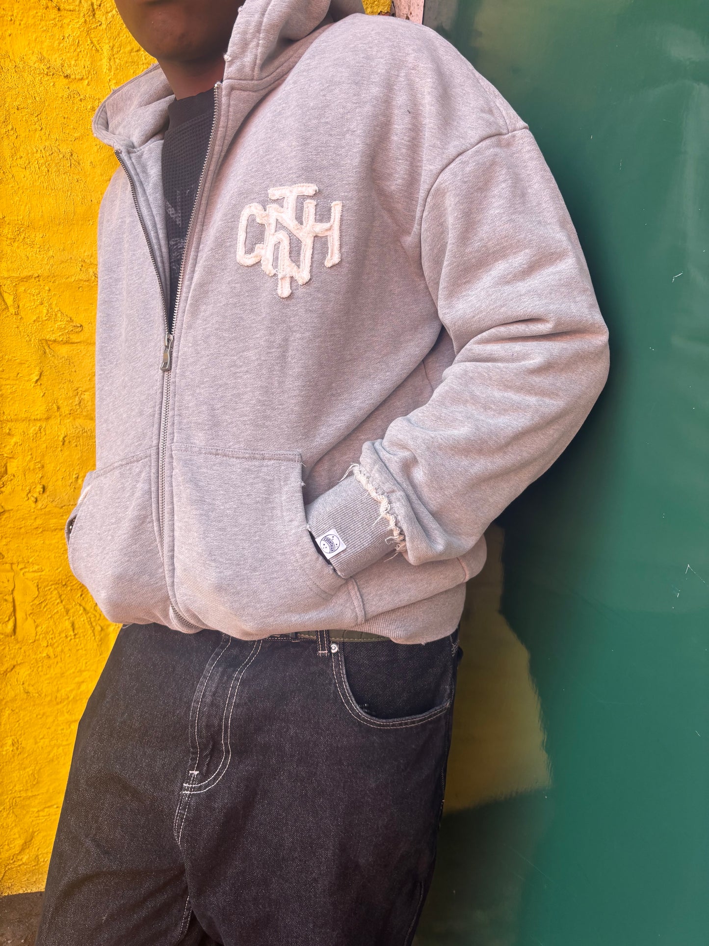 Distressed Hoodie-ASH