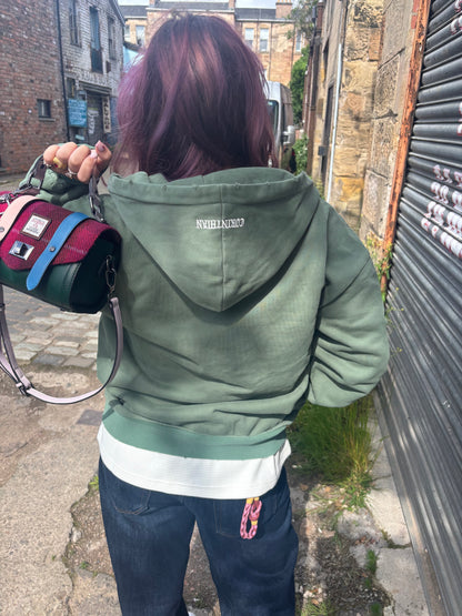 Distressed Hoodie-MOSS