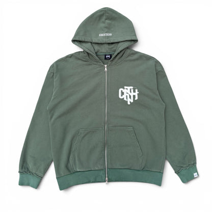Distressed Hoodie-MOSS