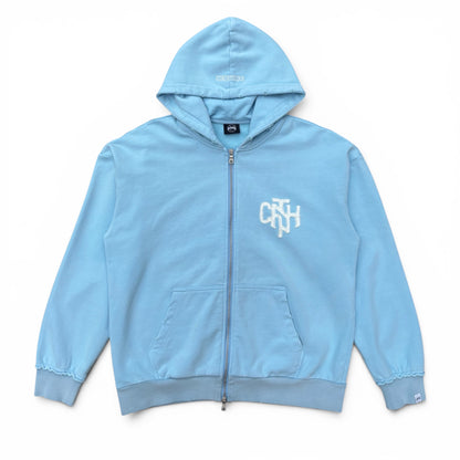 Distressed Hoodie-SKY