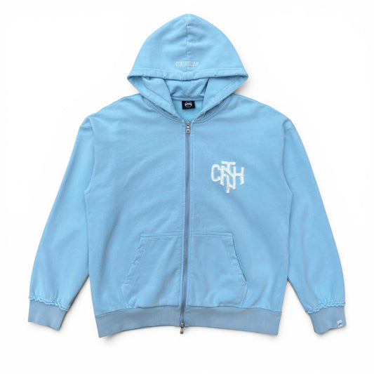 Distressed Hoodie-SKY
